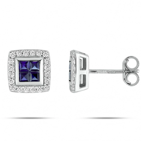 Boucles d'Oreilles Saphir