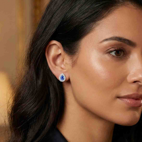 Boucles d'oreilles Saphir