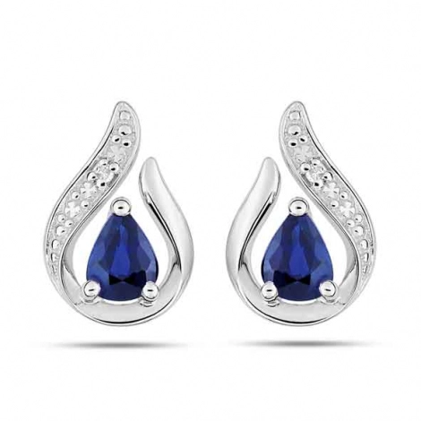Boucles d'Oreilles Saphir