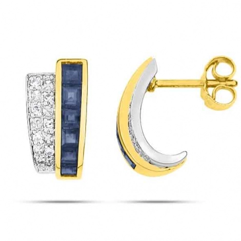 Boucles d'Oreilles Saphir