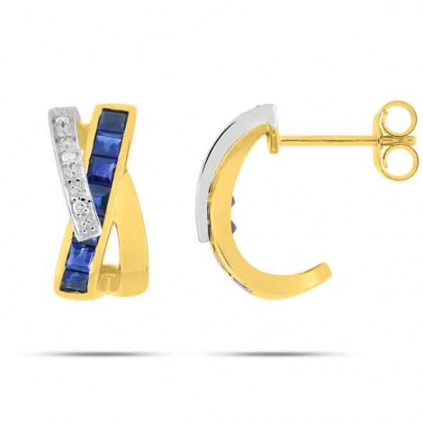 Boucles d'Oreilles Saphir