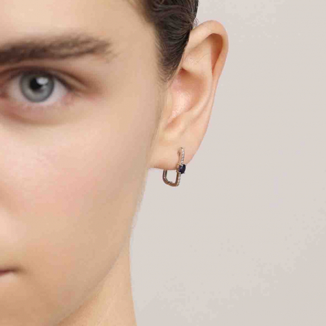 Boucles d'oreilles Saphir et Diamants