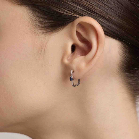 Boucles d'oreilles Saphir et Diamants