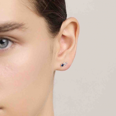 Boucles d'oreilles Saphir et Diamants