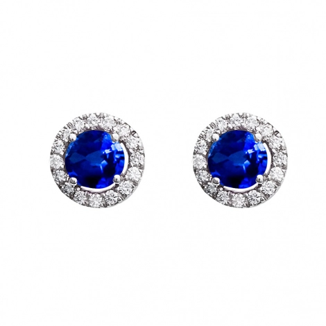 Boucles d'oreilles saphir et diamants One More