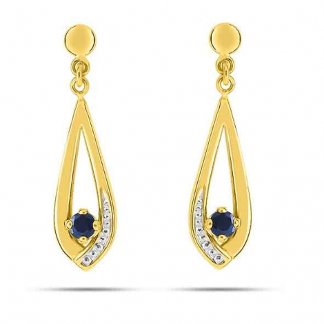 Boucles d'Oreilles Saphir