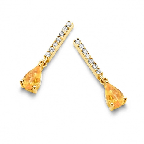 Boucles d'oreilles Saphir Jaune