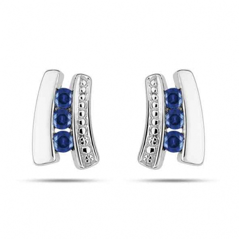 Boucles d'Oreilles Saphir  combiner
