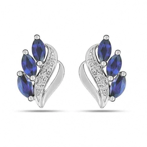 Boucles d'Oreilles Saphir