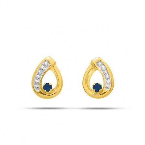 Boucles d'Oreilles Saphir