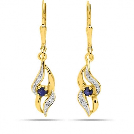 Boucles d'Oreilles Saphir