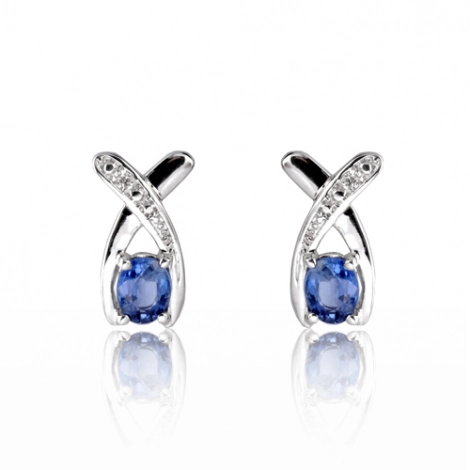 Boucles d'oreilles saphirs