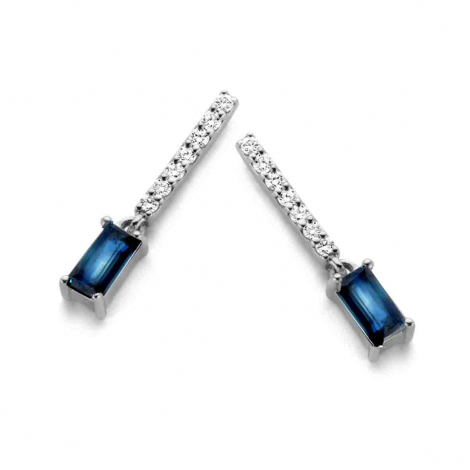 Boucles d'Oreilles Saphirs