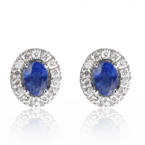 Boucles d'oreilles saphirs