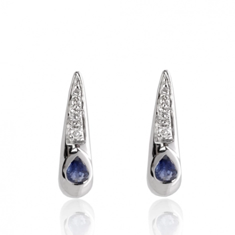 boucles d'oreilles saphirs