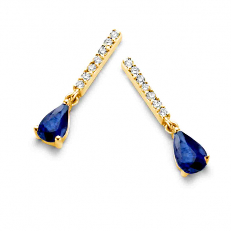 Boucles d'Oreilles Saphirs