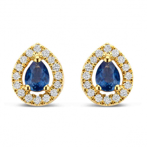 Boucles d'oreilles Saphirs et Diamants à combiner