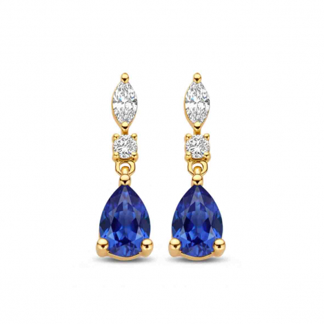 Boucles d'oreilles Saphirs et Diamants à combiner