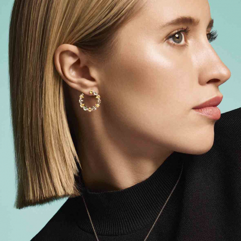 Boucles d'oreilles saphirs et diamants