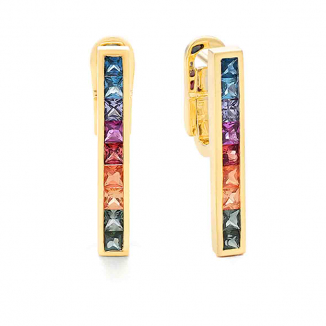 Boucles d'Oreilles Saphirs Rainbow