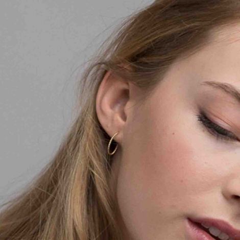 Boucles d'oreilles spirale en or