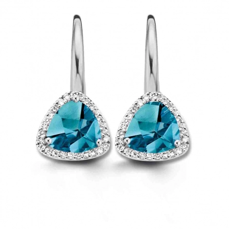 Boucles d'oreilles topaze London Blue et diamants - One More