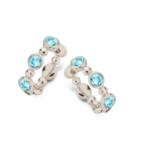 Boucles d'oreilles Topaze Swiss bleu - One More