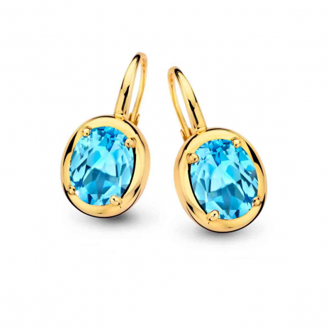  Boucles d'oreilles  topaze Swiss Blue- One More