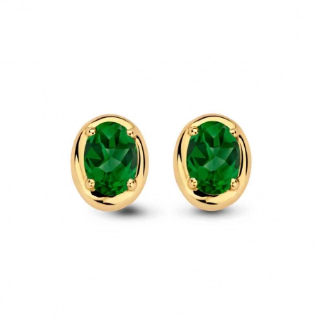 Boucles d'oreilles tourmaline verte One More