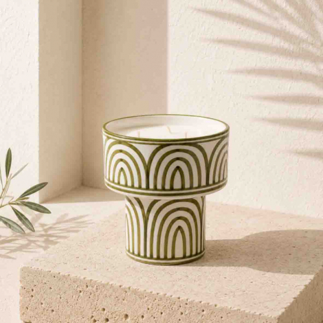 Bougie Parfumée Coupe Atlas Kaki