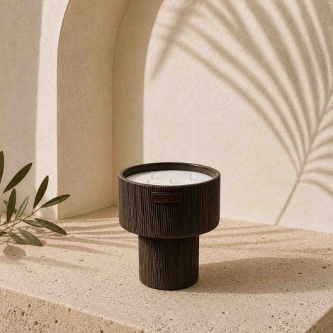 Bougie Parfumée Coupe Striée Brute