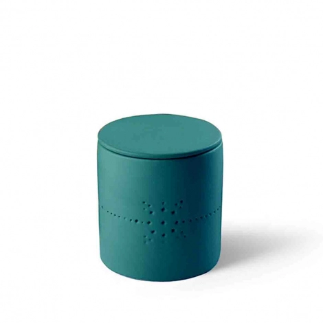 Bougie Parfume Izza - Fleur d'oranger - Bleu paon S -