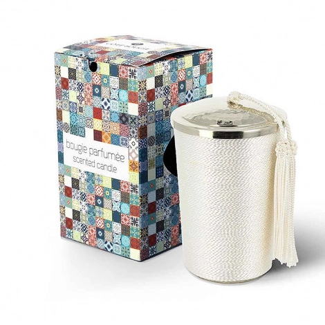 Bougie Parfume Sabra Maillechort - Fleur d'oranger - Blanc - 