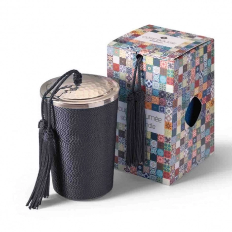 Bougie Parfume Sabra Maillechort - Mandarine Majorelle - Gris Vert -