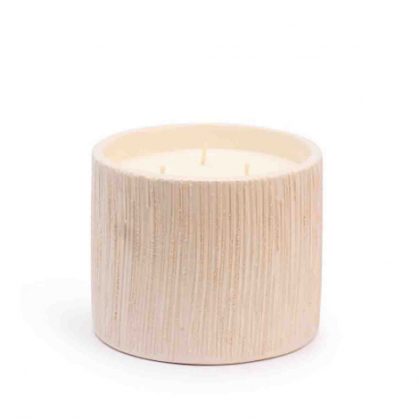 Bougie Parfumée Striée Blanc M à combiner