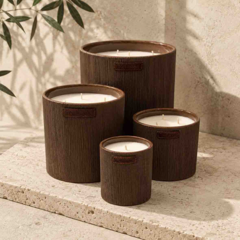 (Bougie Parfumée Striée Brute S