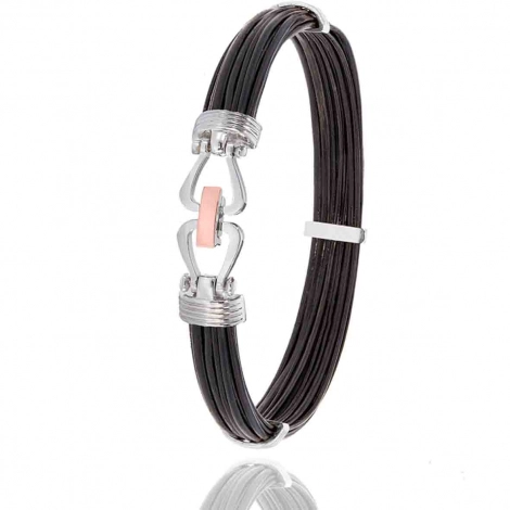 Bracelet Albanu poils d'lphant fermoir anneaux deux Ors