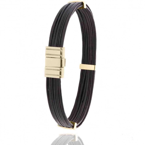 Bracelet Albanu poils d'lphant fermoir or