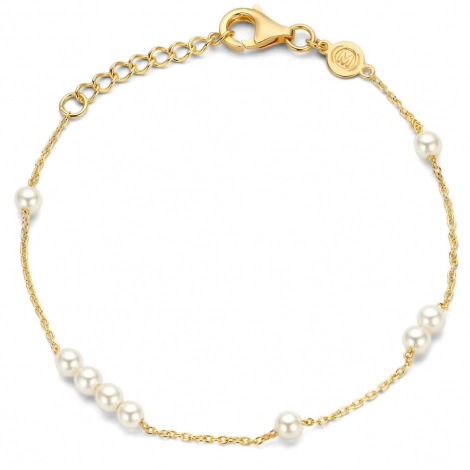 Bracelet Argent plaqu or 18 carats perles - Naiomy