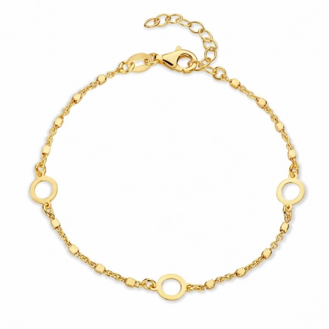 Bracelet argent - plaqu- or - cubes et cercles - Naiomy