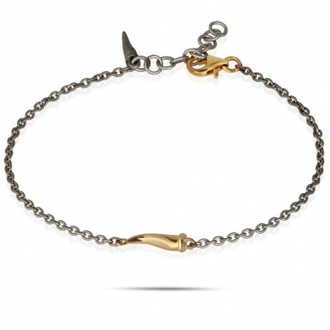 Bracelet corne Mano J - Titane et Or