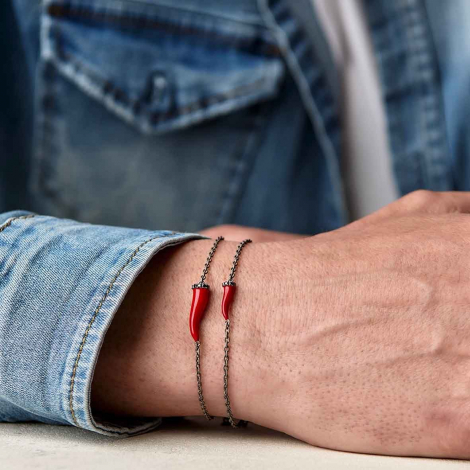 Bracelet corne Mano J - Titane et Or