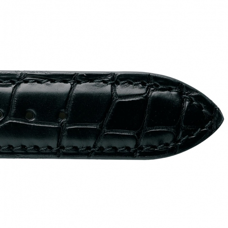 Bracelet Montre Crocodile Mat Noir
