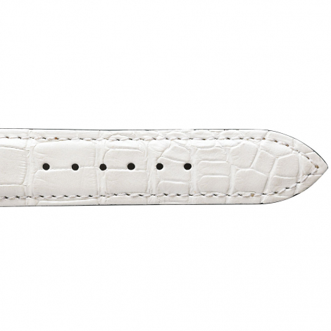 Bracelet de montre Crocodile Femme de couleur Blanc -Azaly - 18114-05