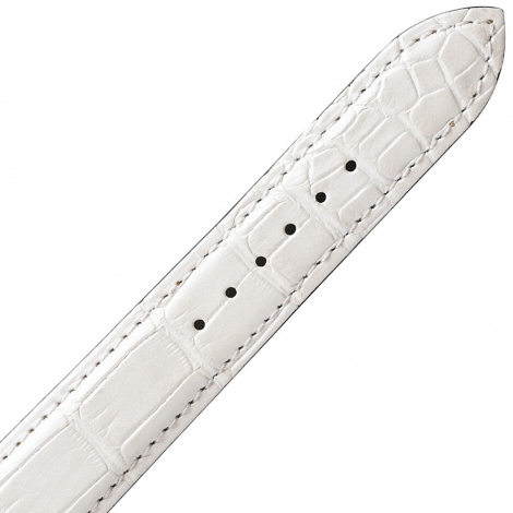 Bracelet Montre Crocodile Mat Blanc