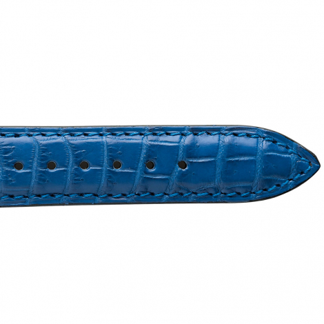Bracelet Montre Crocodile Mat Bleu