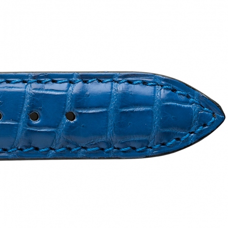 Bracelet Montre Crocodile Mat Bleu