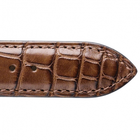 Bracelet Montre Crocodile Mat Cognac