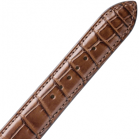 Bracelet Montre Crocodile Mat Cognac