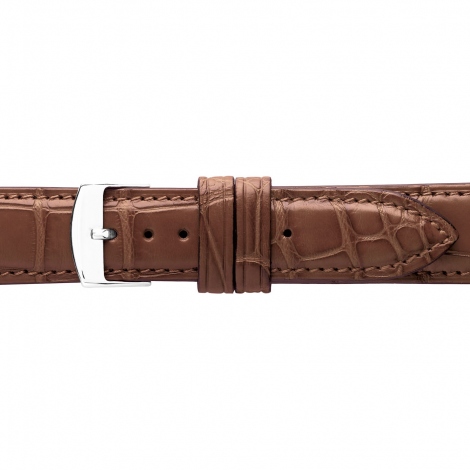 Bracelet Montre Crocodile Mat Cognac